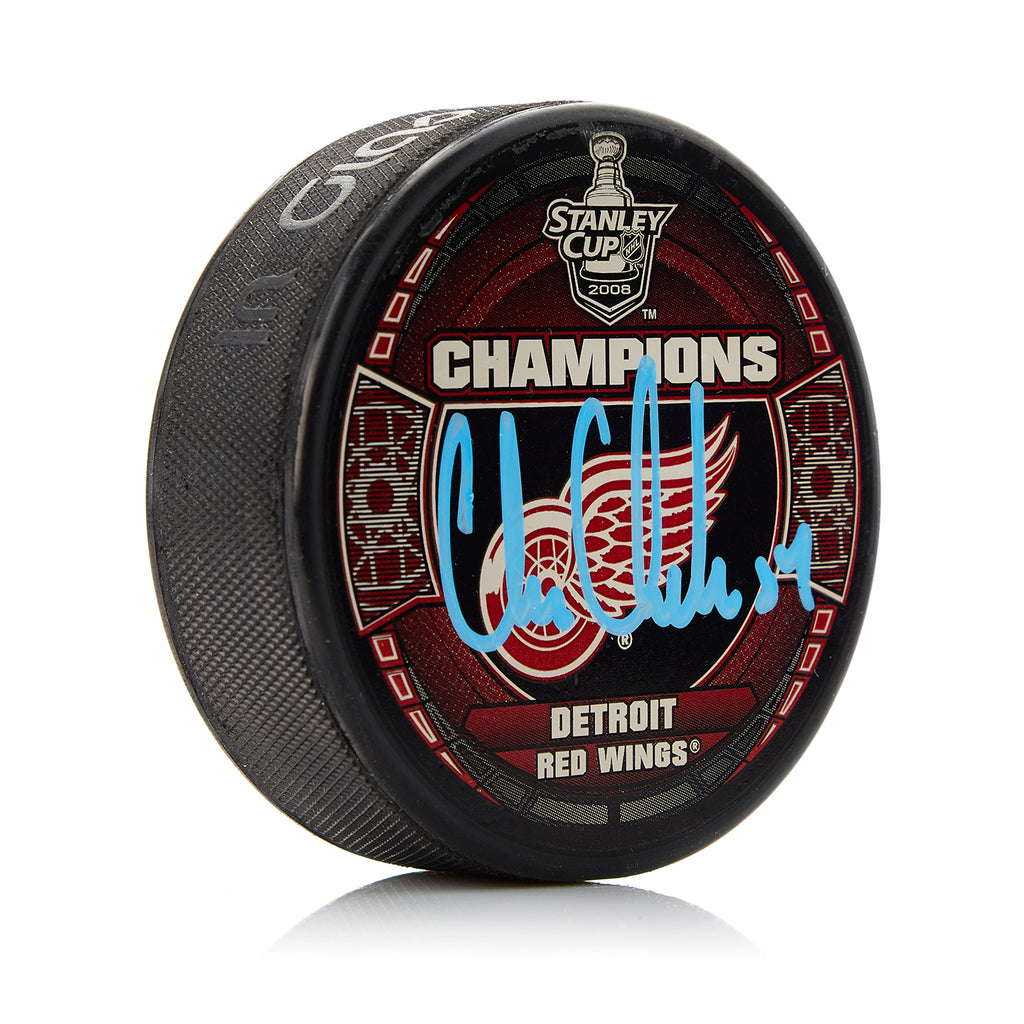 Chris Chelios Detroit Red Wings Autographed 2008 Stanley Cup Puck | AJ Sports.