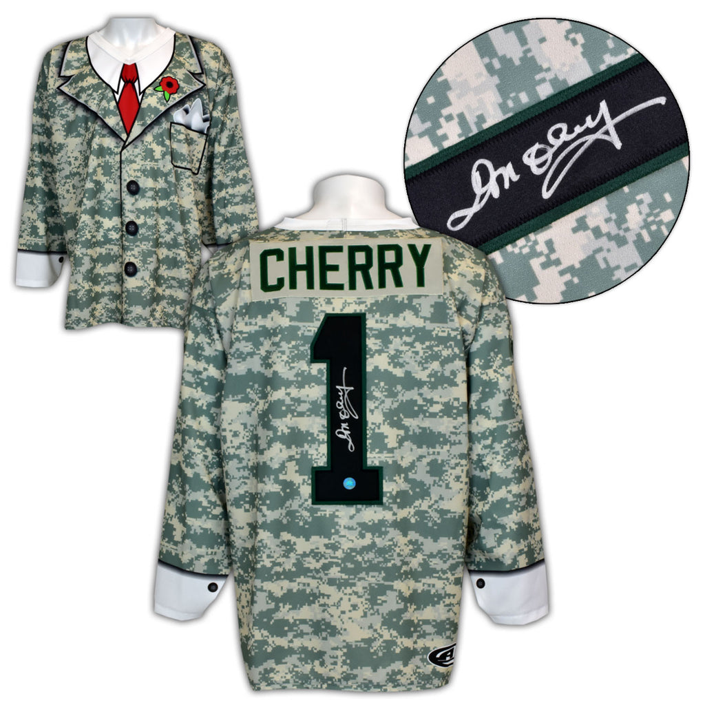 Don Cherry Autographed Canadian Military Camouflage Poppy Suit Jacket Jersey | AJ Sports.