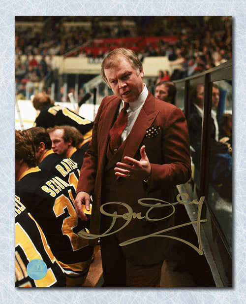 Don Cherry Boston Bruins Autographed Hockey Coach 8x10 Photo | AJ Sports.