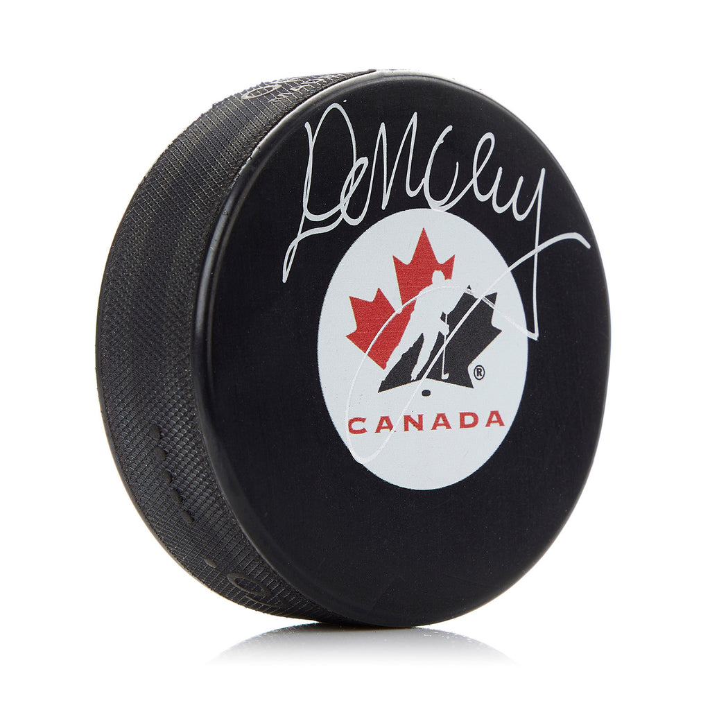 Don Cherry Team Canada Autographed Hockey Puck | AJ Sports.