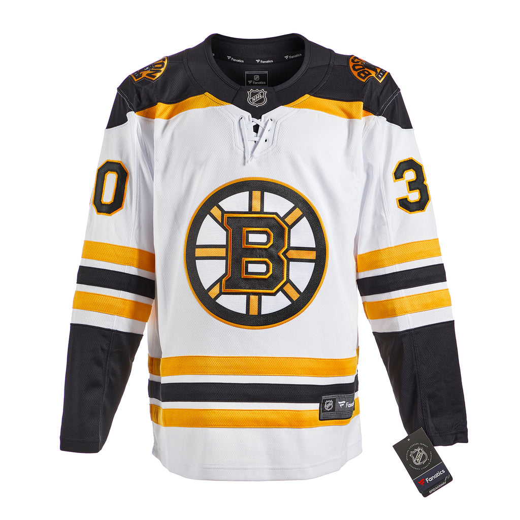 Gerry Cheevers Boston Bruins Signed White Fanatics Jersey | AJ Sports.