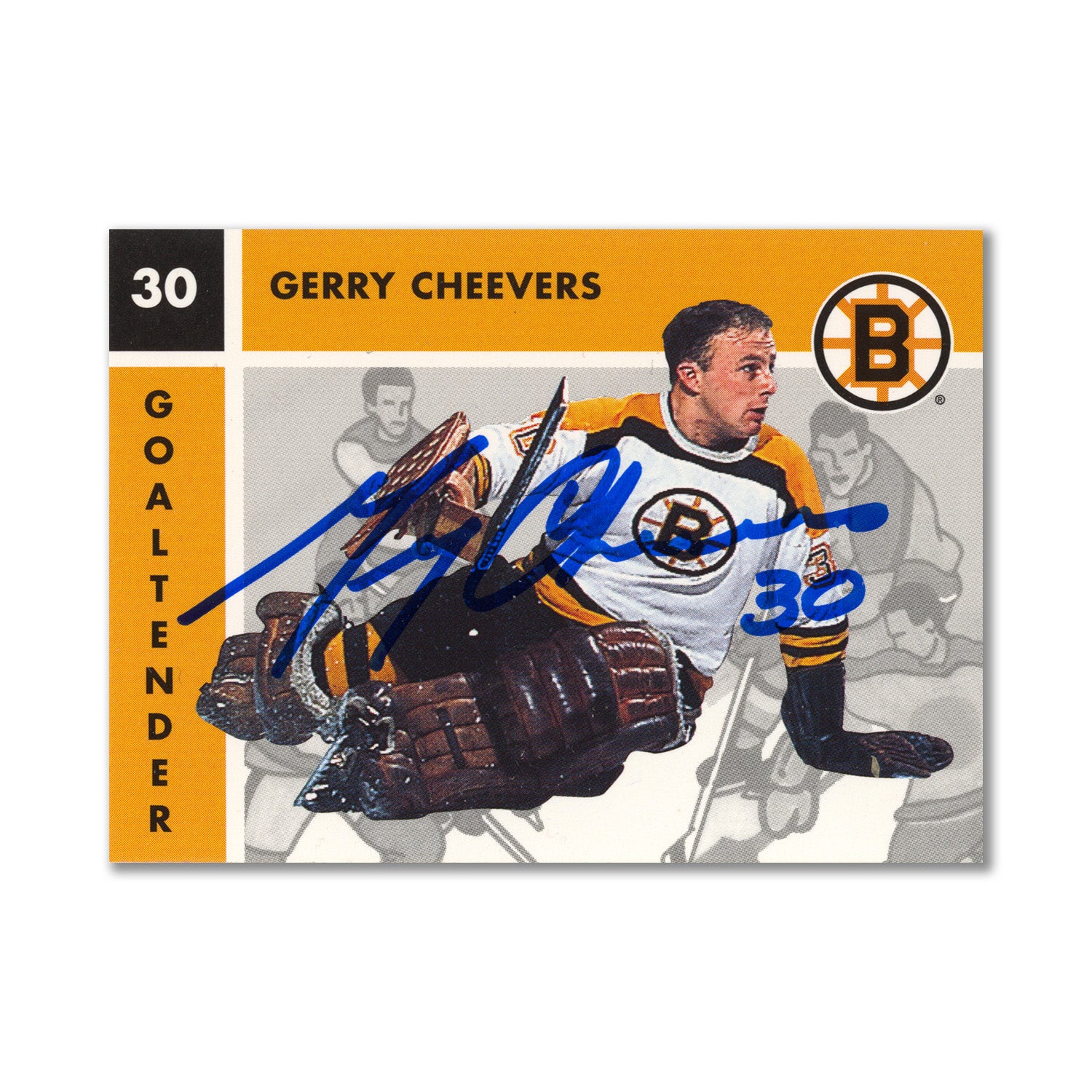 Gerry Cheevers autographed Hockey Stick