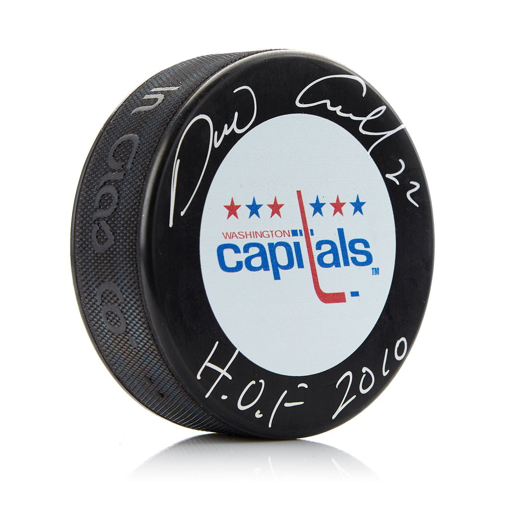 Dino Ciccarelli Washington Capitals Autographed Hockey Puck with HOF Note | AJ Sports.