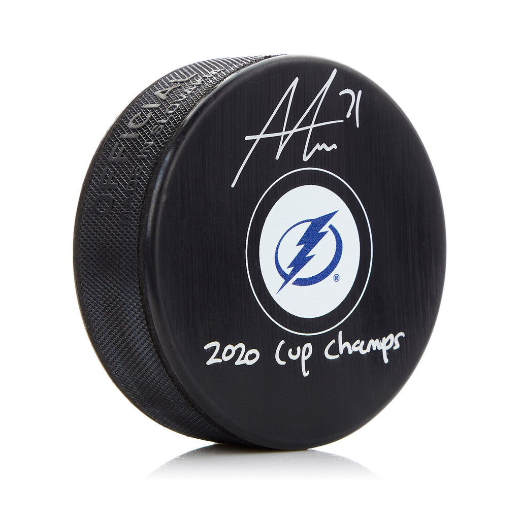 Anthony Cirelli Tampa Bay Lightning Signed & Inscribed 2020 Cup Hockey Puck | AJ Sports.