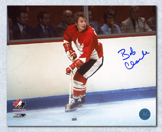 Bobby Clarke Team Canada Autographed 1972 Summit Series 8x10 Photo | AJ Sports.