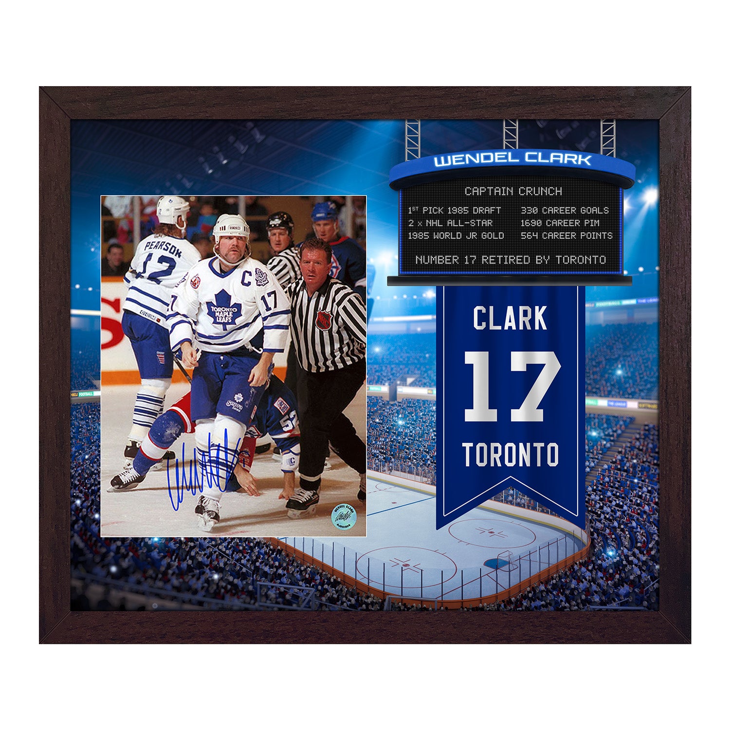 Darryl Sittler signed autograph Toronto Maple Leafs 8x10 framed