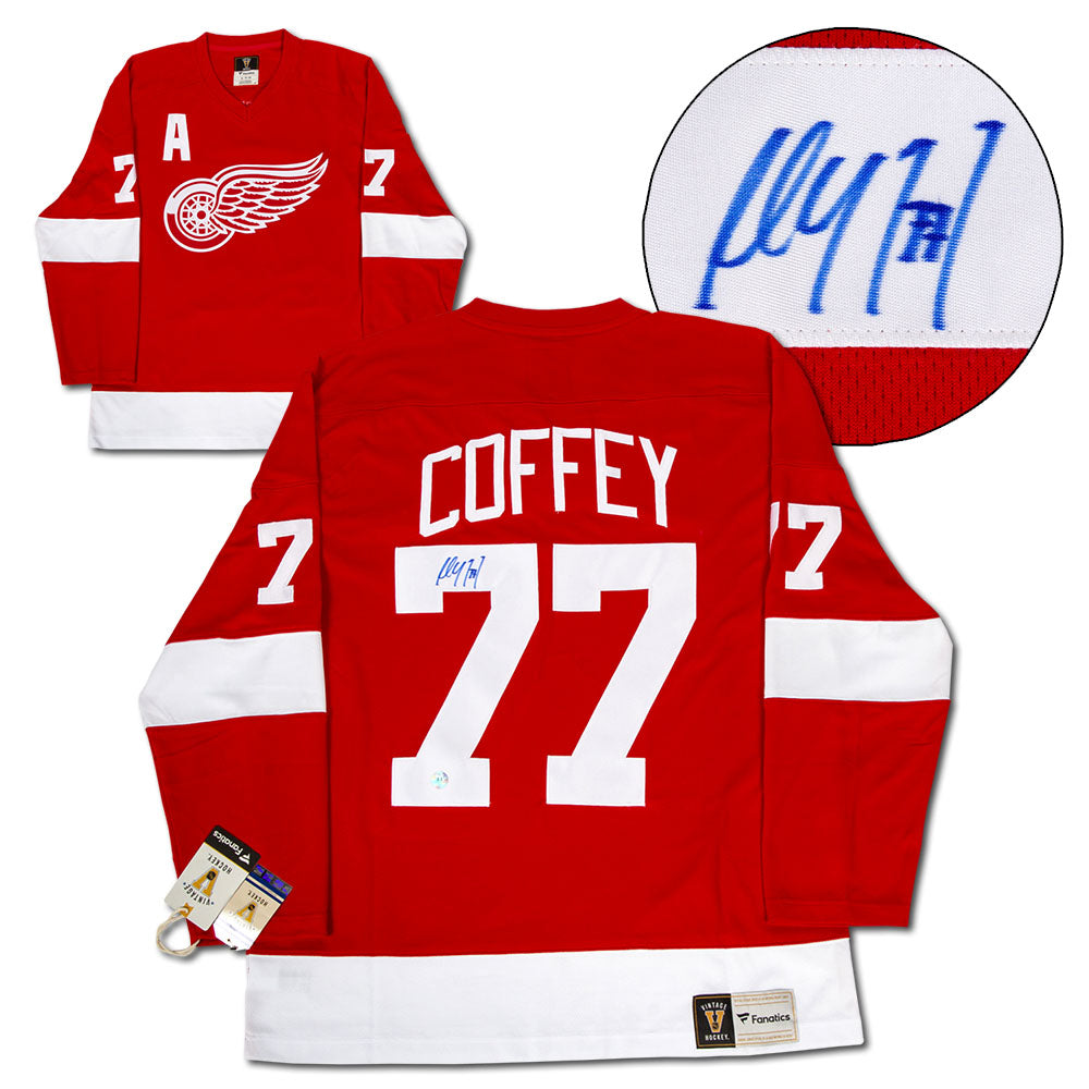 Paul Coffey Detroit Red Wings Signed Retro Fanatics Jersey | AJ Sports.