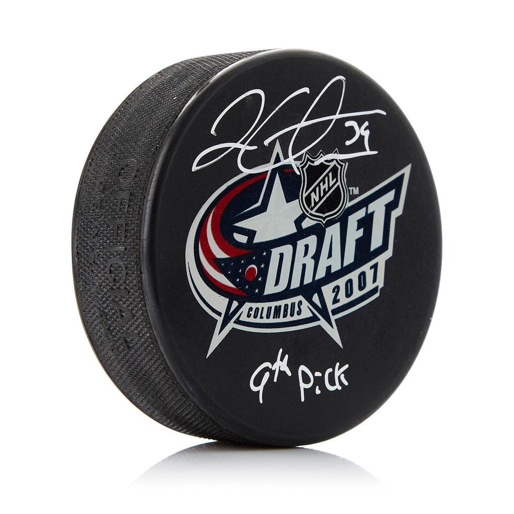 Logan Couture Signed 2007 NHL Entry Draft Puck with 9th Pick | AJ Sports.