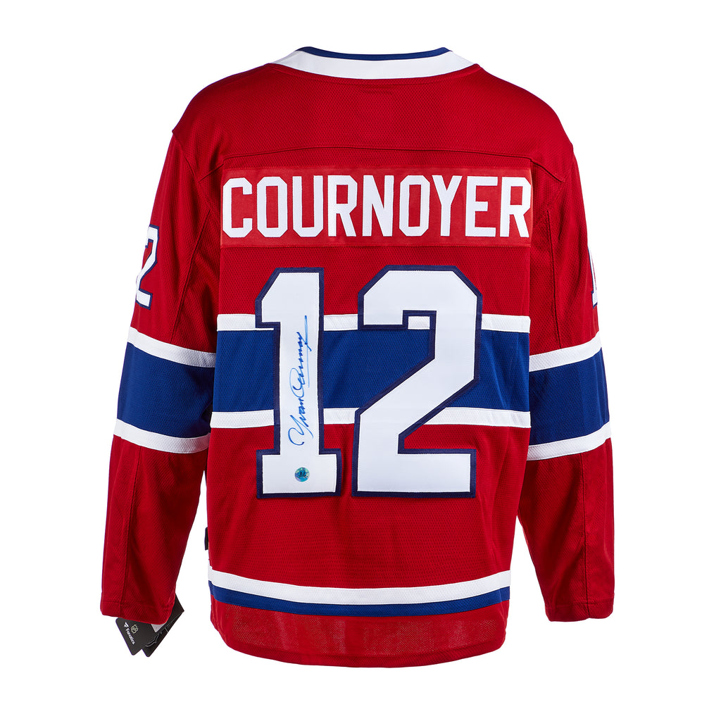 Yvan Cournoyer Montreal Canadiens Autographed Fanatics Jersey | AJ Sports.