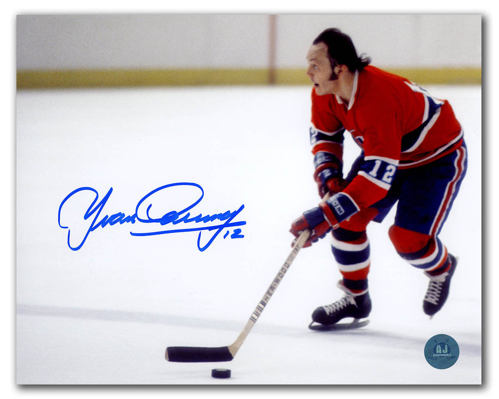 Yvan Cournoyer Montreal Canadiens Autographed Roadrunner 8x10 Photo | AJ Sports.
