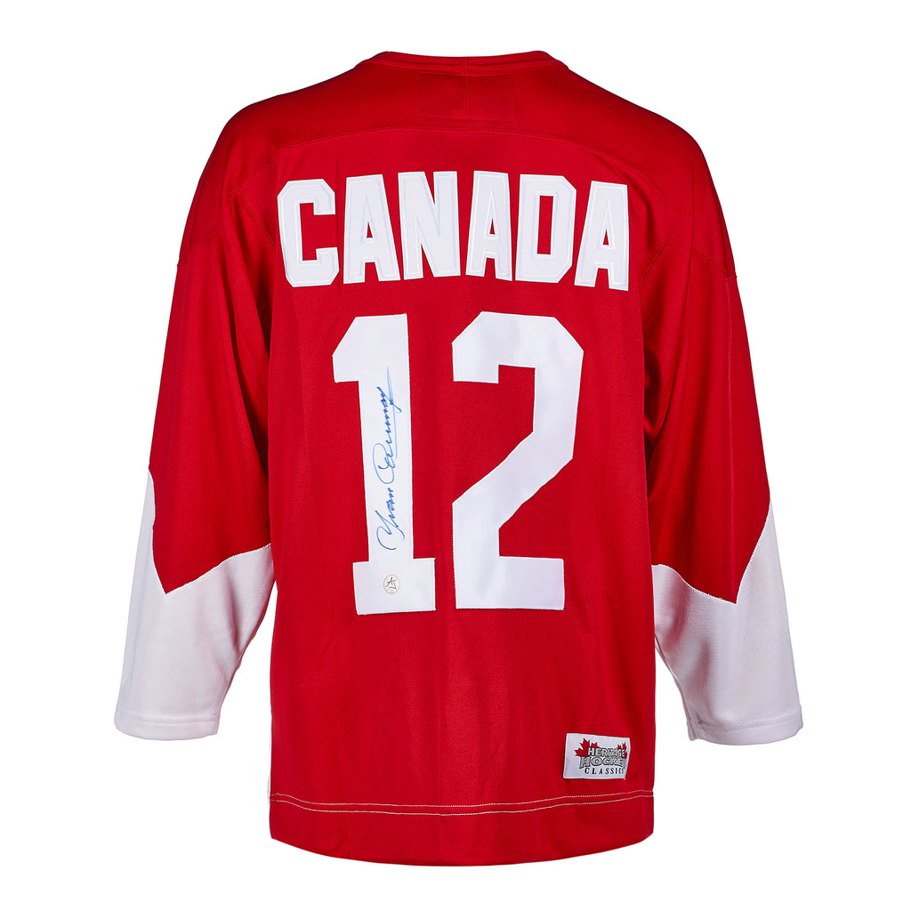 Yvan Cournoyer 1972 Summit Series Signed Team Canada Hockey Jersey | AJ Sports.