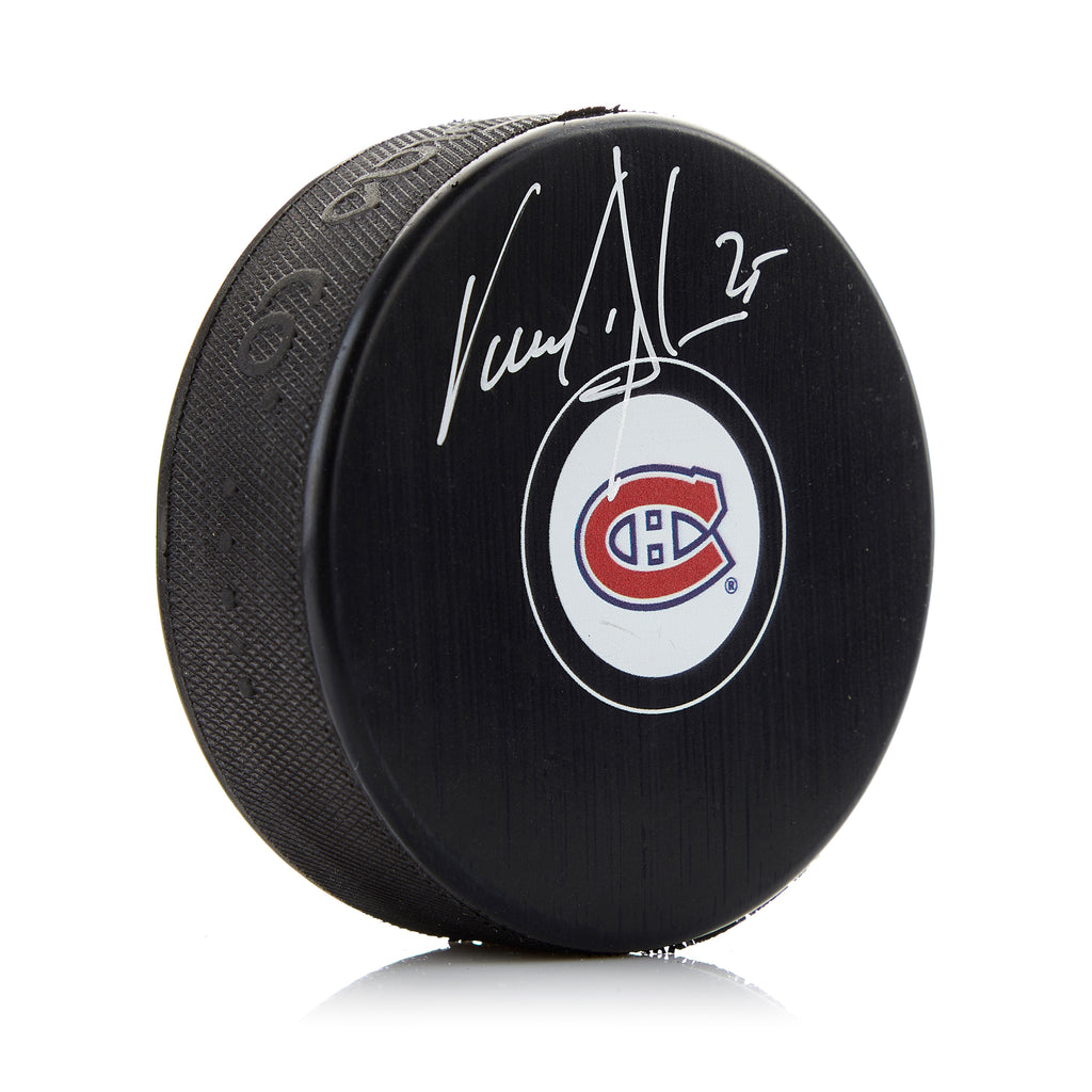 Vincent Damphousse Montreal Canadiens Signed Hockey Puck | AJ Sports.