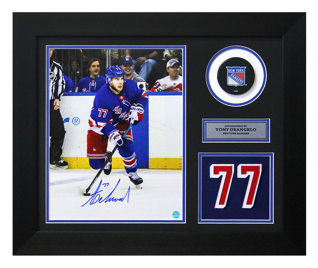 Tony Deangelo New York Rangers Autographed 20x24 Number Frame | AJ Sports.