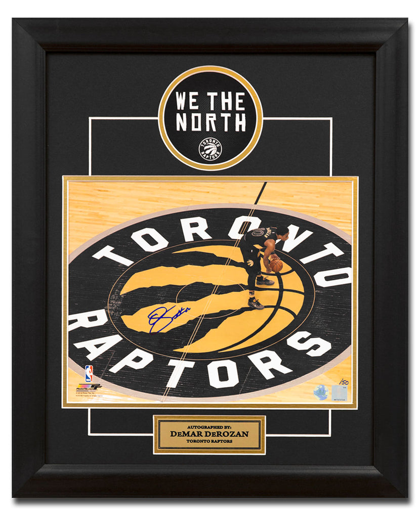 DeMar DeRozan Toronto Raptors Autographed Center Court 20x24 Frame #/50 | AJ Sports.