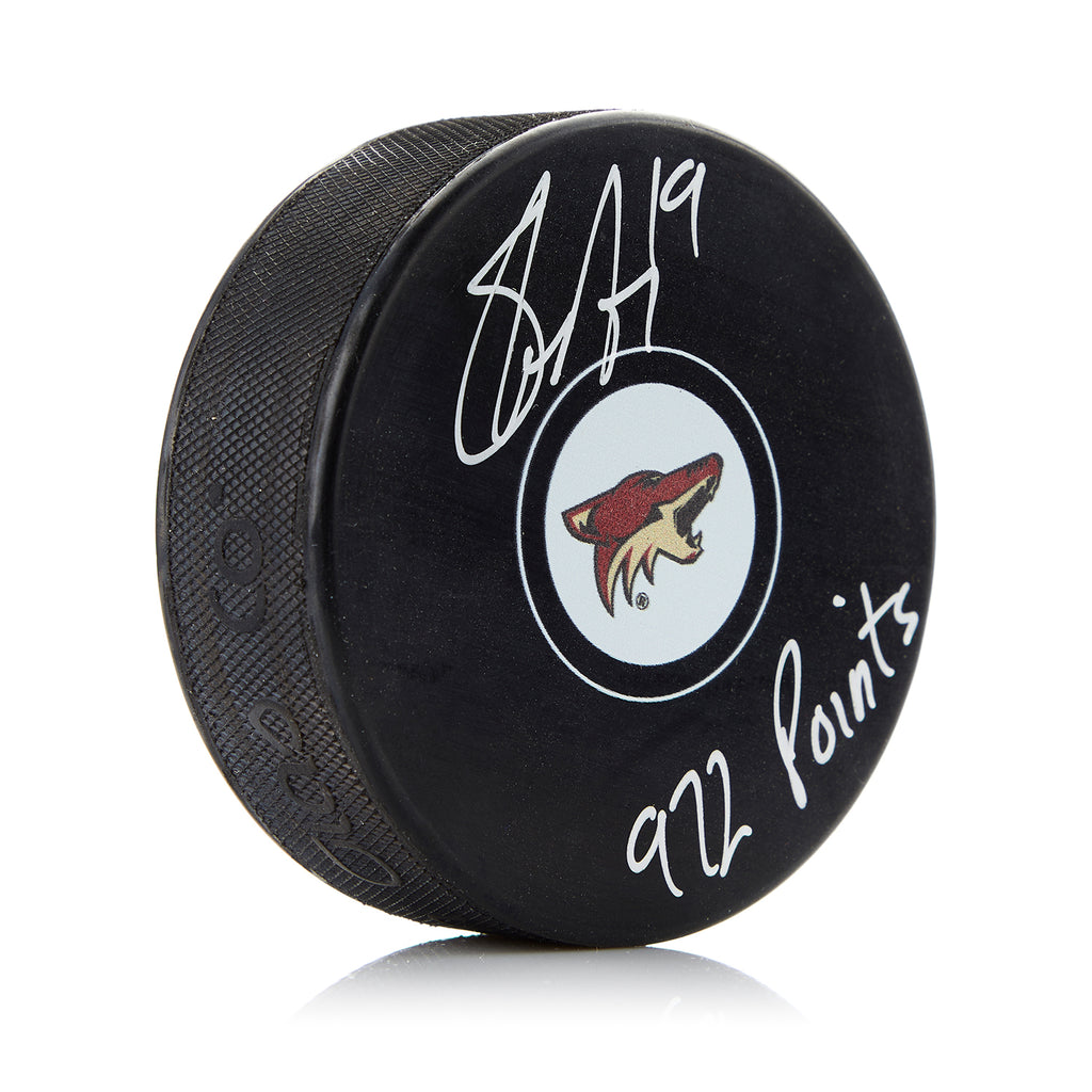 Shane Doan Arizona Coyotes Signed Autograph Model Puck with 972 Points Note | AJ Sports.