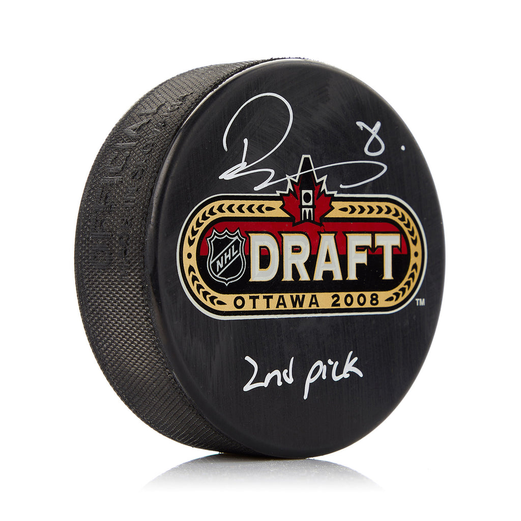 Drew Doughty Signed 2008 NHL Entry Draft Puck with 2nd Pick Note | AJ Sports.