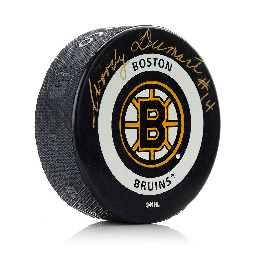 Woody Dumart Boston Bruins Autographed Hockey Puck | AJ Sports.