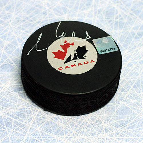 Aaron Ekblad Team Canada Autographed Hockey Puck | AJ Sports.