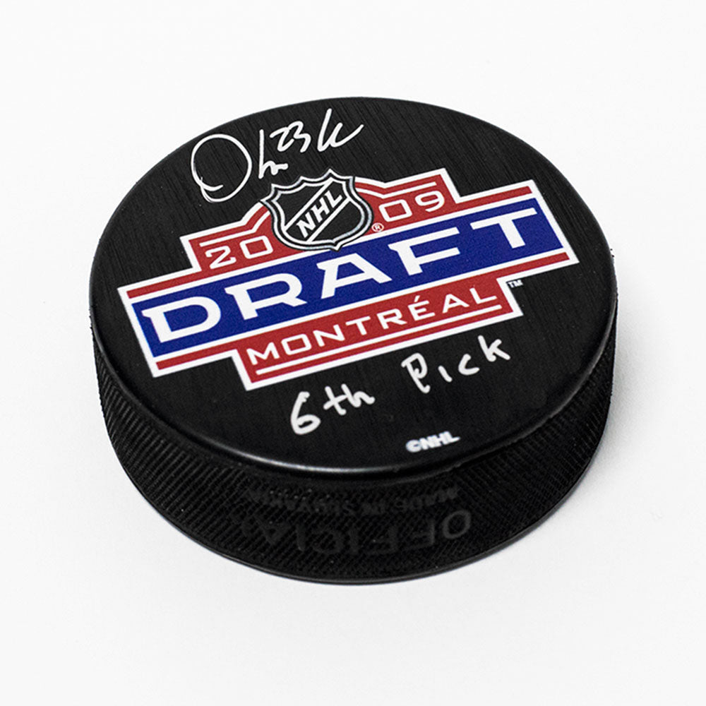 Oliver Ekman-Larsson Signed 2009 NHL Entry Draft Puck with 6th Pick Note | AJ Sports.