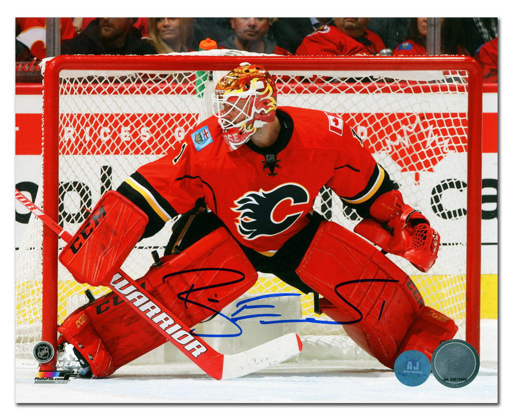 Brian Elliott Calgary Flames Autographed Hockey Goalie 8x10 Photo | AJ Sports.