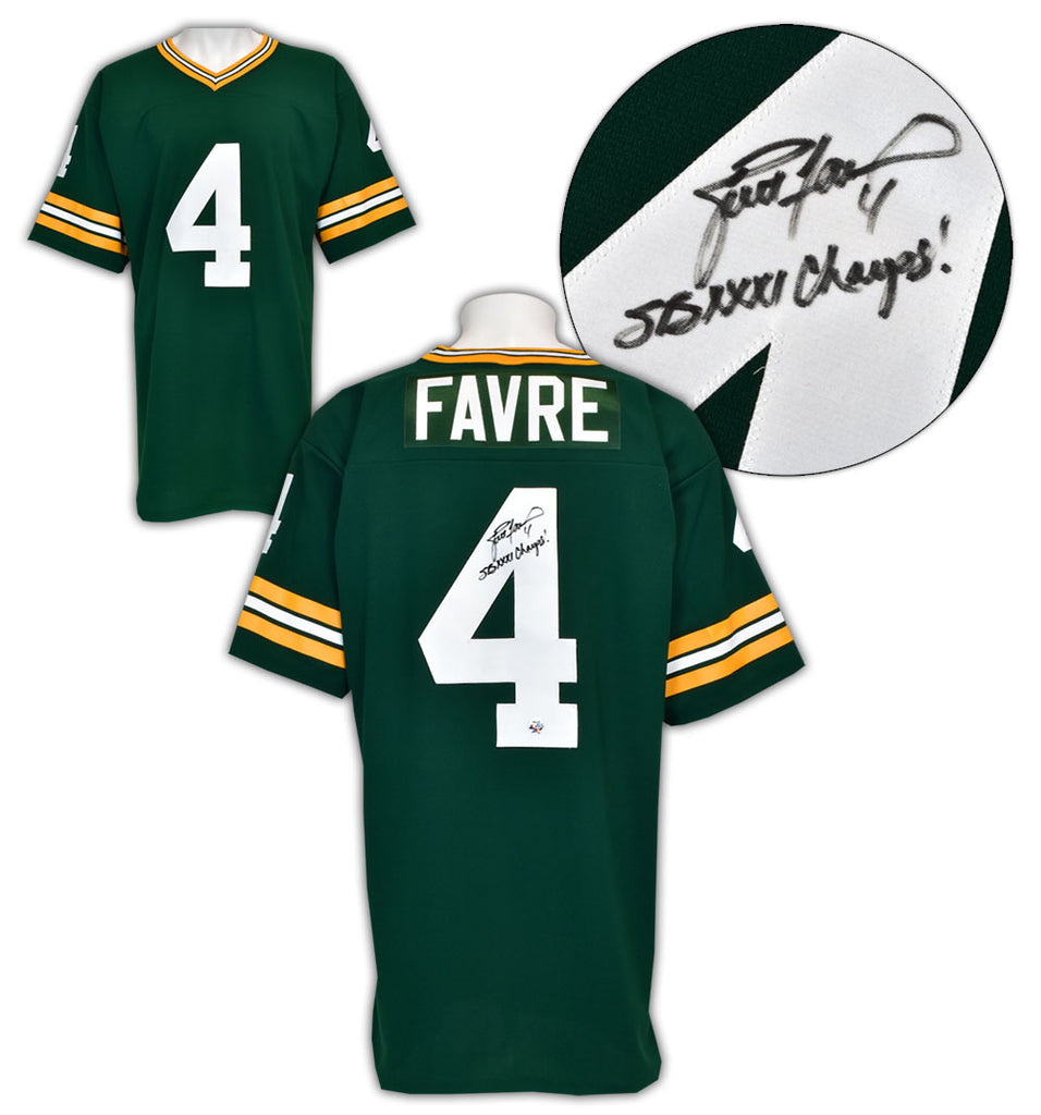 Brett Favre Green Bay Packers Signed & Inscribed Football Jersey | AJ Sports.