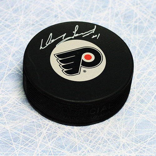 Doug Favell Philadelphia Flyers Autographed Hockey Puck | AJ Sports.