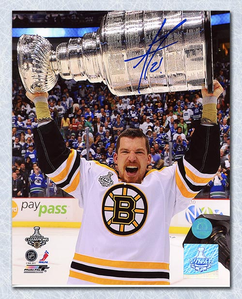 Andrew Ference Boston Bruins Signed Stanley Cup 8x10 Photo | AJ Sports.