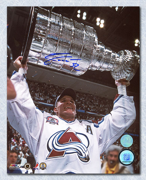Adam Foote Colorado Avalanche Autographed Stanley Cup 8x10 Photo | AJ Sports.