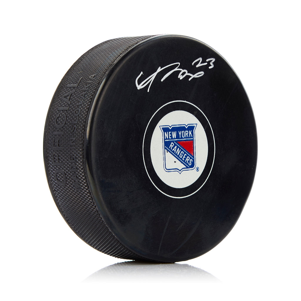 Adam Fox New York Rangers Autographed Hockey Puck | AJ Sports.