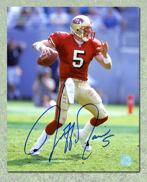 Jeff Garcia San Francisco 49ers Autographed NFL Football 8x10 Photo | AJ Sports.