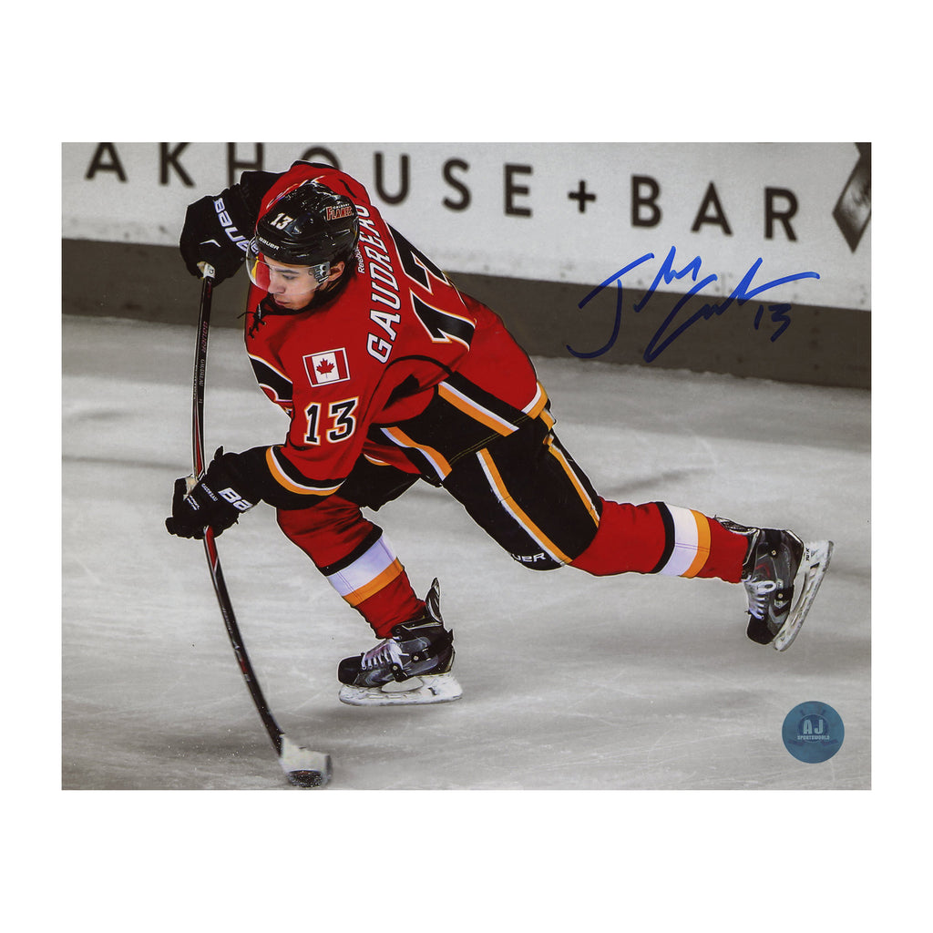 Johnny Gaudreau Calgary Flames Signed Light Sniper Spotlight 8x10 Photo | AJ Sports.