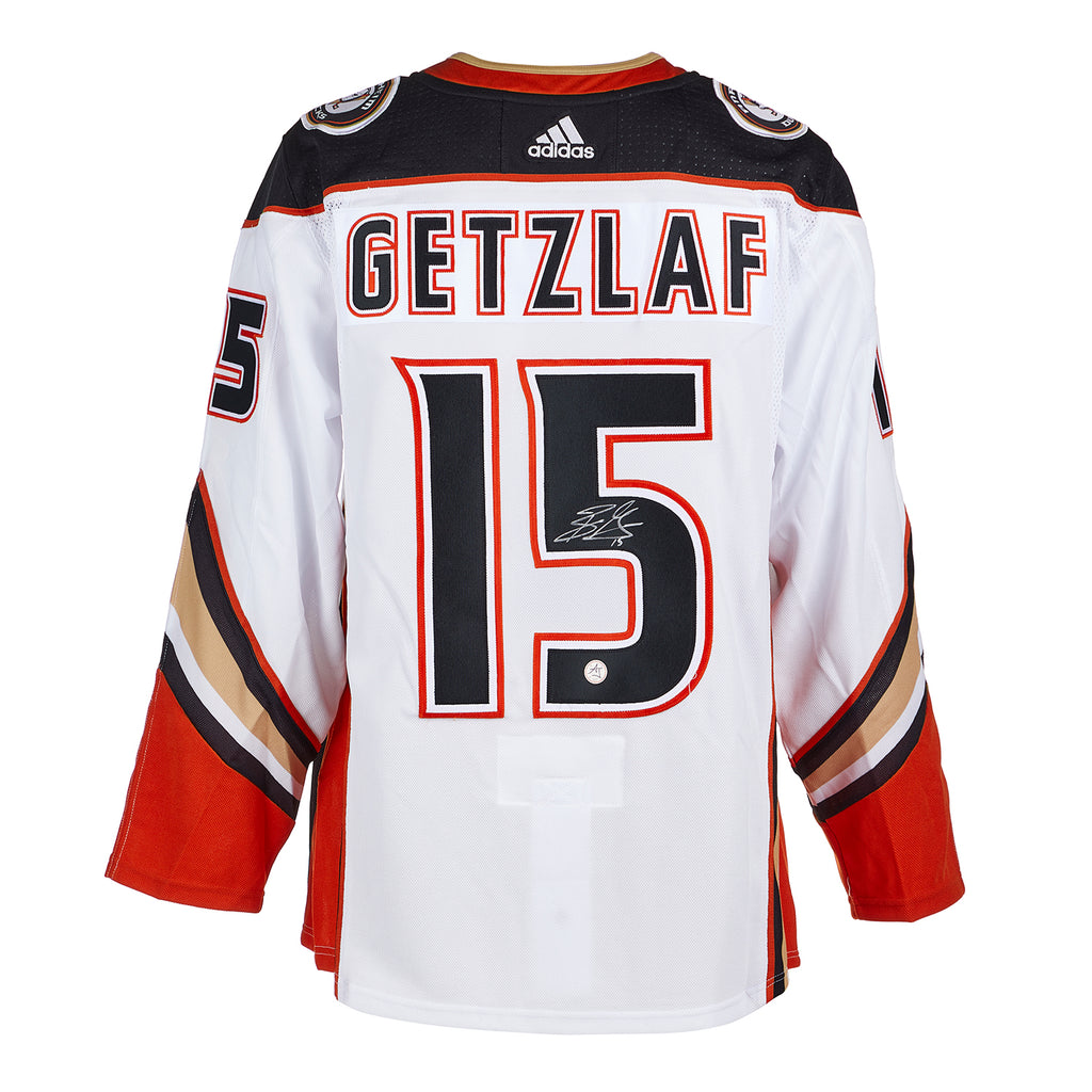 CANADA OLYMPIC HOCKEY RYAN GETZLAF SIGNED JERSEY SIZE L fight strap