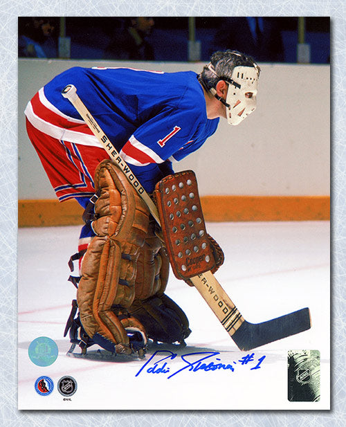 Ed Giacomin New York Rangers Autographed Goalie 8x10 Photo | AJ Sports.