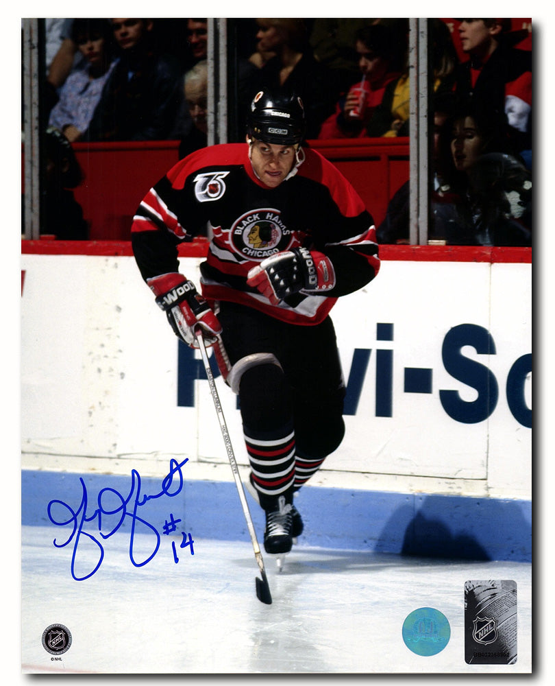 Greg Gilbert Chicago Blackhawks Autographed Hockey 8x10 Photo | AJ Sports.