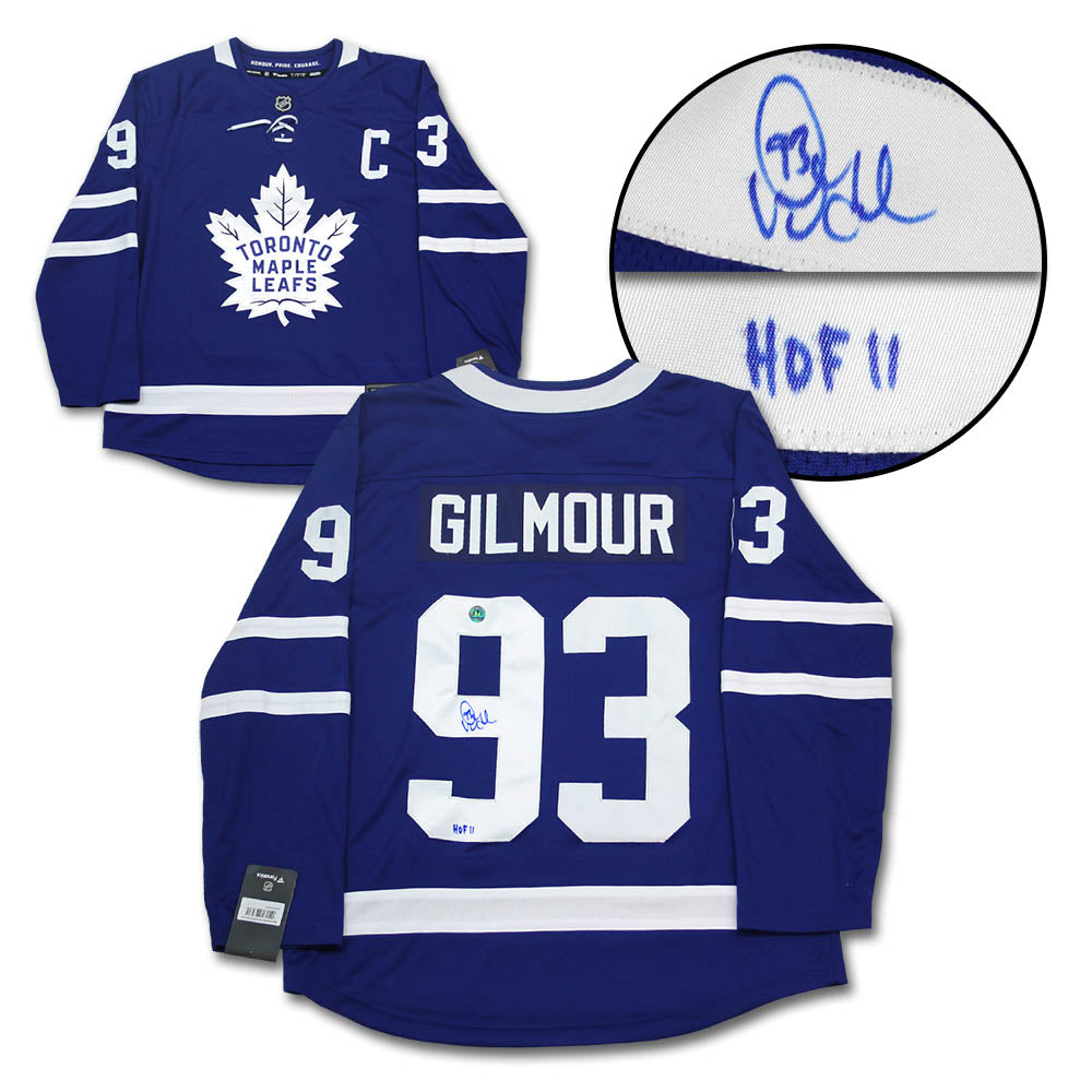 Doug Gilmour Signed Toronto Maple Leafs Fanatics Vintage Jersey (blue)