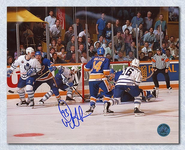Doug Gilmour Toronto Maple Leafs Signed Playoff Wrap Around Goal 8x10 Photo | AJ Sports.