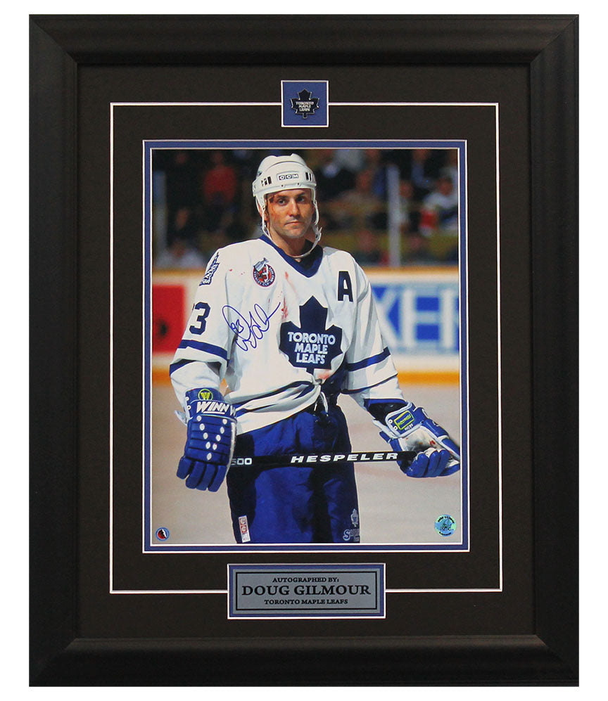 Framed Toronto Maple Leafs Doug Gilmour Autographed Signed Jersey Jsa Coa