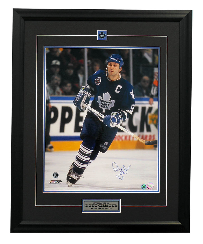 Doug Gilmour Toronto Maple Leafs Autographed Hockey Captain 26x32 Frame | AJ Sports.