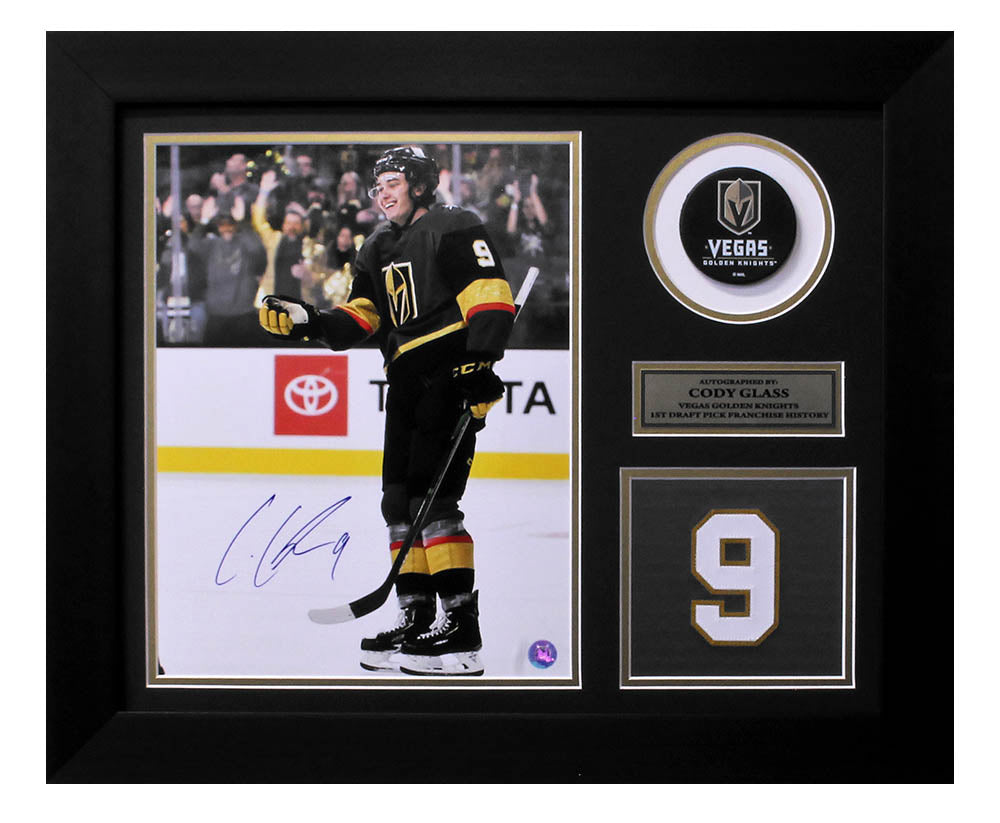 Cody Glass Vegas Golden Knights Signed 20x24 Number Frame | AJ Sports.