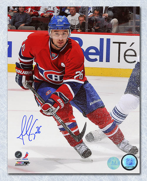 Josh Gorges Montreal Canadiens Autographed Action 8x10 Photo | AJ Sports.