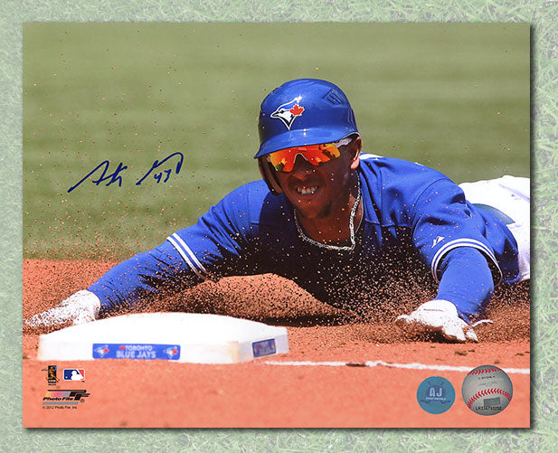 Anthony Gose Toronto Blue Jays Autographed Base Stealing 8x10 Photo | AJ Sports.
