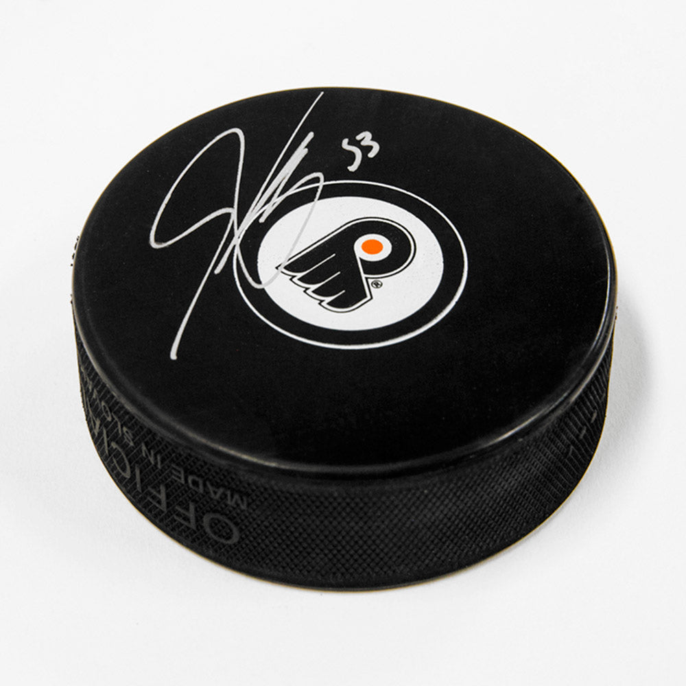 Shayne Gostisbehere Philadelphia Flyers Autographed Hockey Puck | AJ Sports.