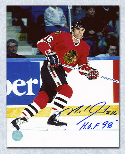 Michel Goulet Chicago Blackhawks Autographed Hockey 8x10 Photo | AJ Sports.
