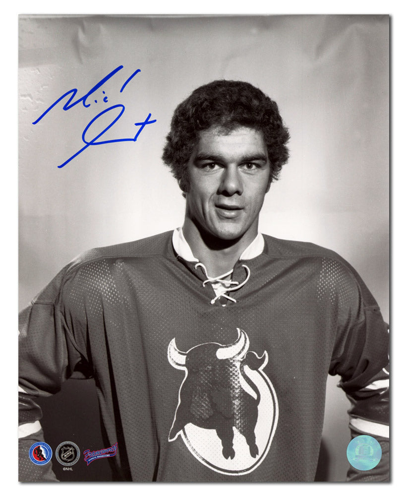 Michel Goulet Birmingham Bulls Autographed Rookie WHA Hockey 8x10 Photo | AJ Sports.