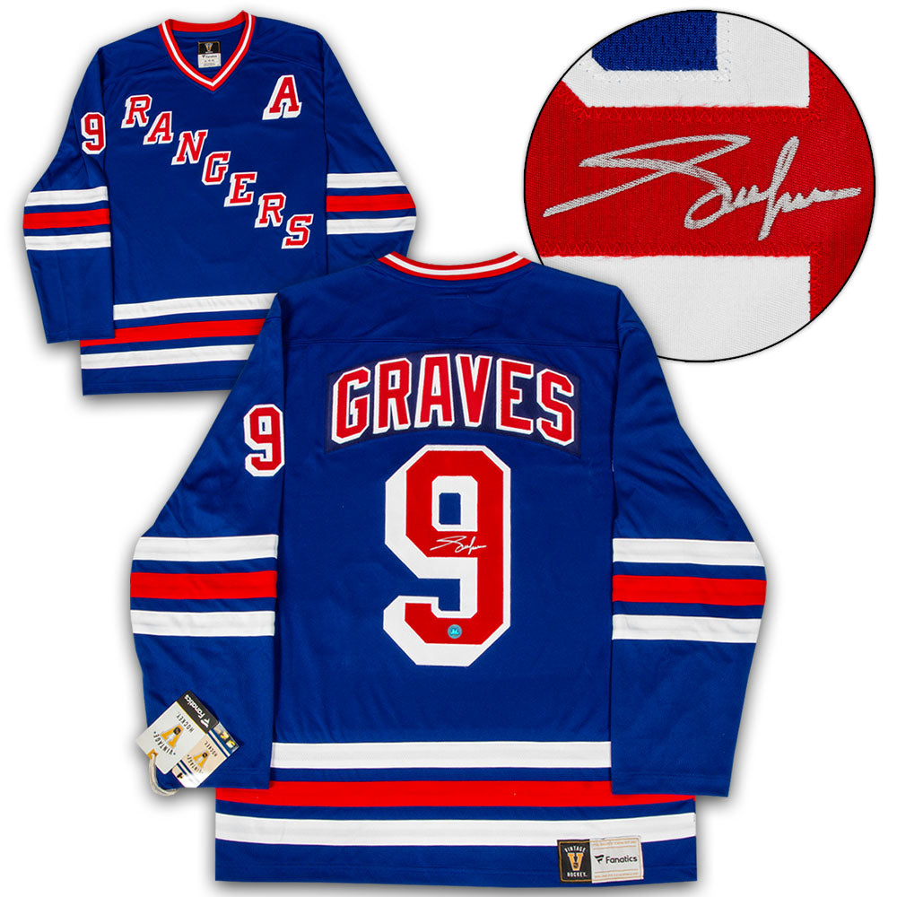 Adam Graves New York Rangers Signed Retro Fanatics Jersey | AJ Sports.