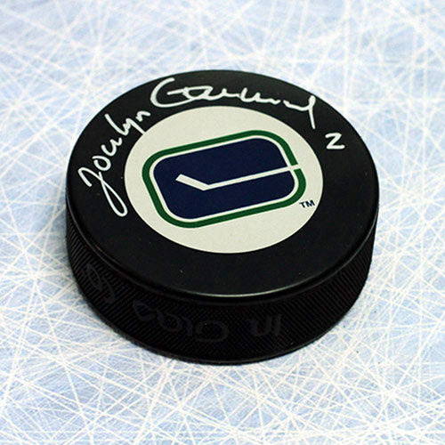 Jocelyn Guevremont Vancouver Canucks Autographed Hockey Puck | AJ Sports.