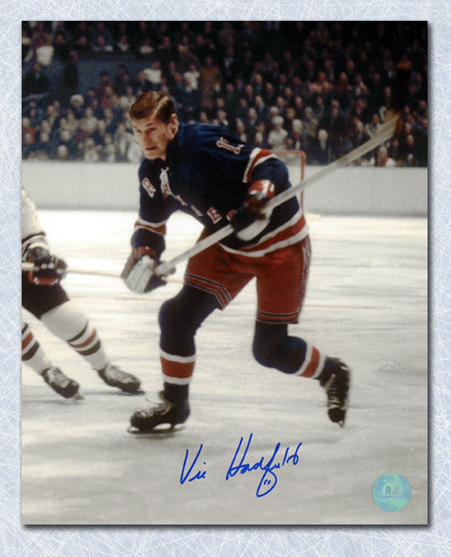 Vic Hadfield New York Rangers Signed Hockey 8x10 Photo | AJ Sports.