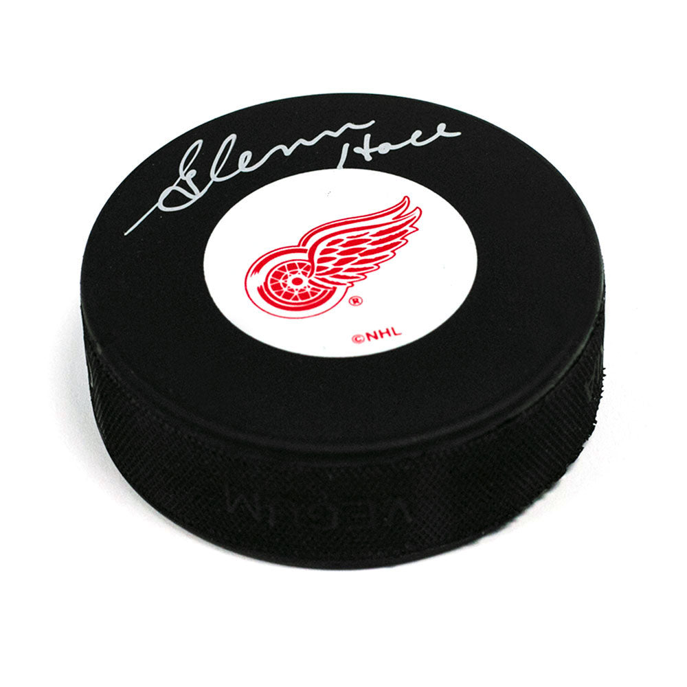 Glenn Hall Detroit Red Wings Autographed Hockey Puck | AJ Sports.