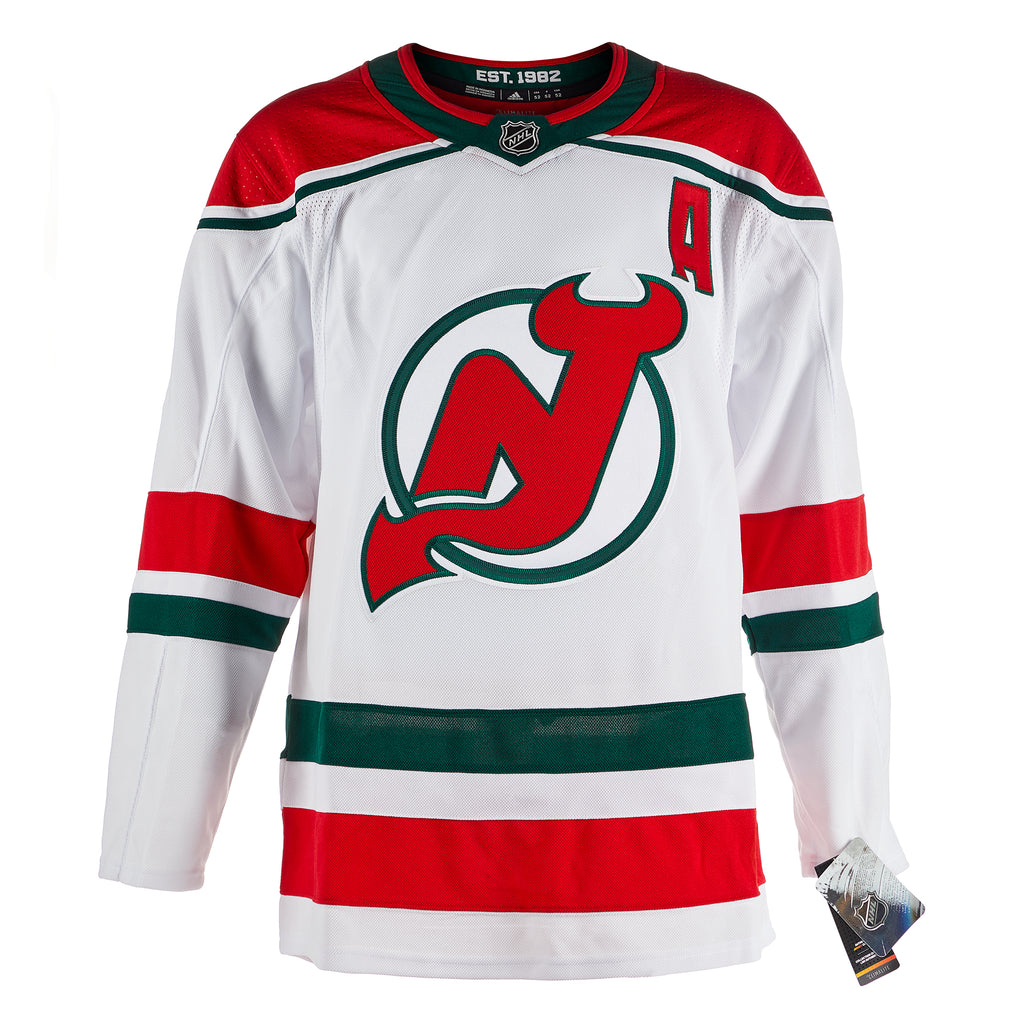 Taylor Hall New Jersey Devils Signed & Noted Adidas Jersey | AJ Sports.
