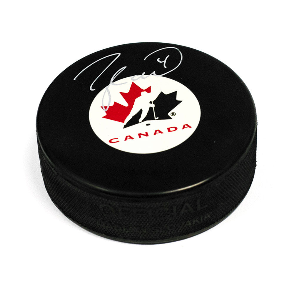 Taylor Hall Team Canada Autographed Hockey Puck | AJ Sports.